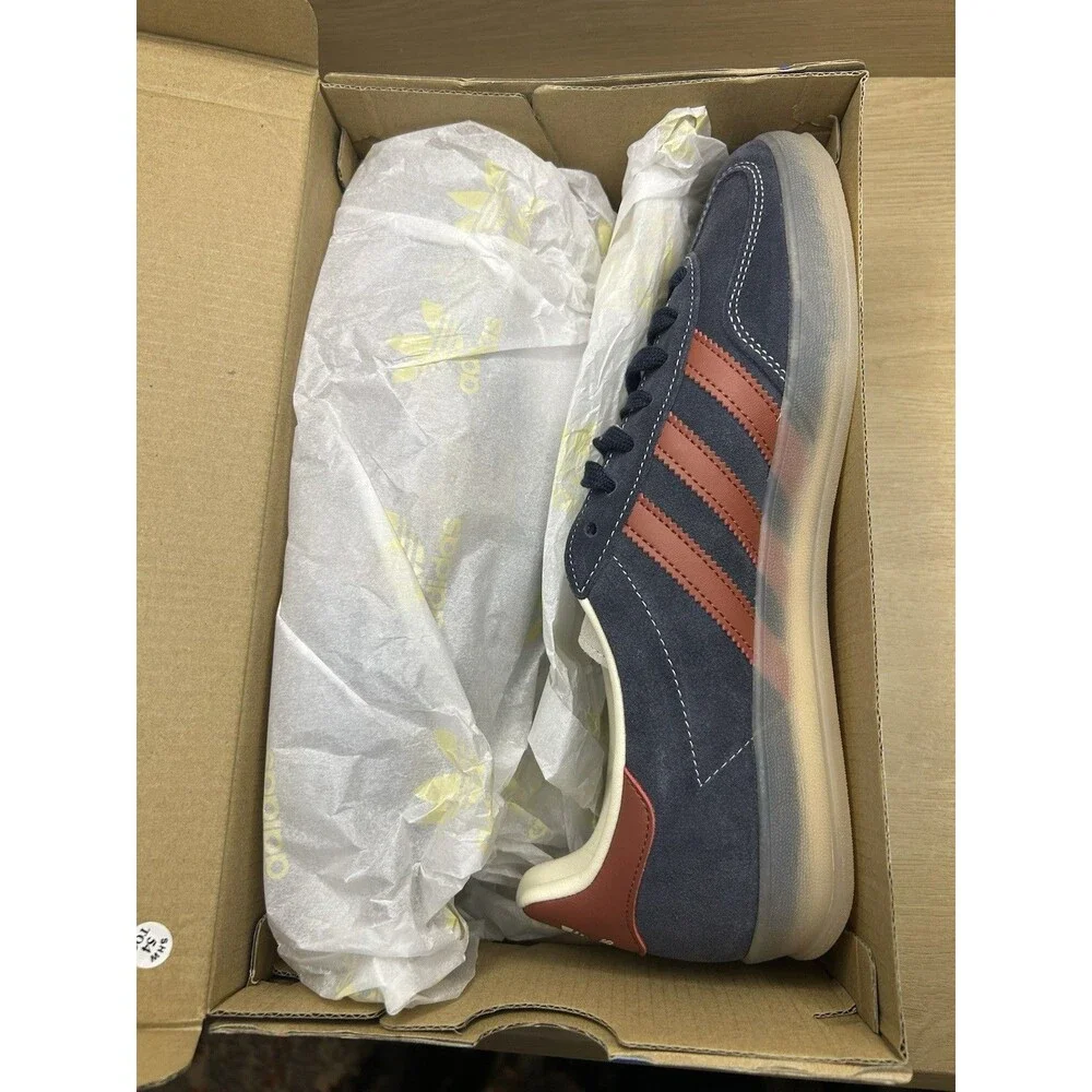 adidas Navy Blue and Red Suede Athletic Sneakers